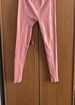 Спортивні лосини персикового кольору леггінси рожеві лососеві