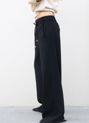 Стильные широкие брюки с карманами zara5 фото