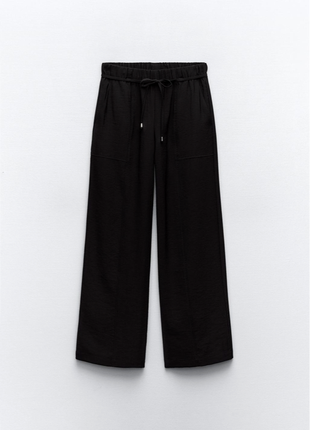 Стильные широкие брюки с карманами zara9 фото