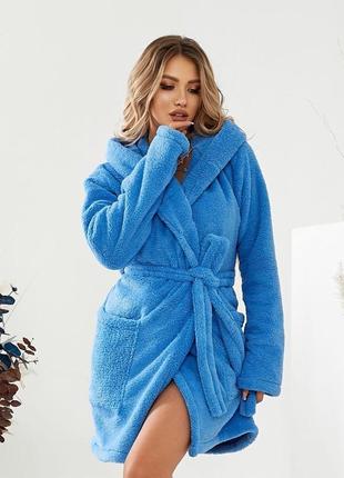 Халат женский банный махровый короткий s m l. махровый женский теплый халат 42 44 46 48