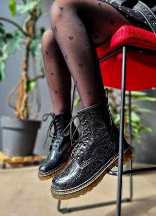 Черевики Dr Martens Kelvin Scarpe brogue nere lisce lucide