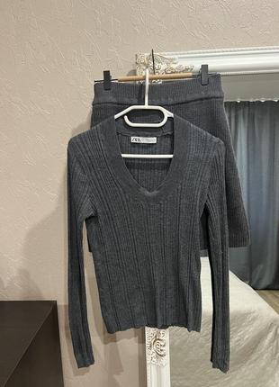 В’язаний костюм zara