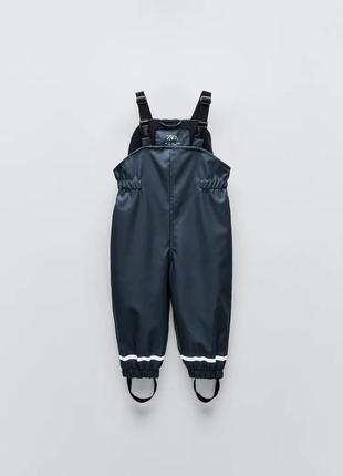 Прорезиненный комбинезон синий zara new