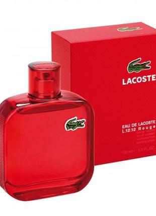 Мужская туалетная вода lacoste l. 12.12. red for men (лакоста л. 12.12. ред фо мен) 100 мл