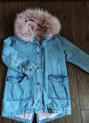 Джинсова парка zara
