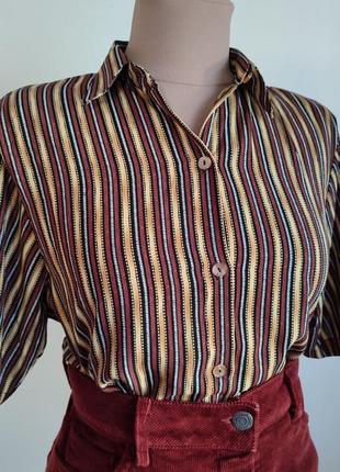 Винтажная унисекс рубашка в полоску