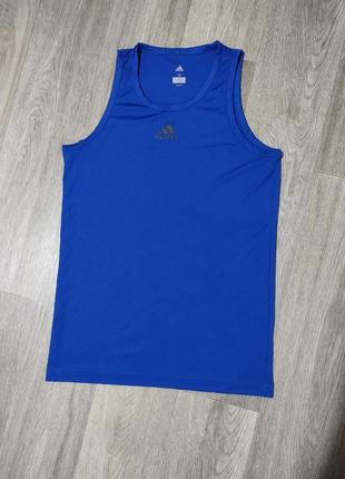 Мужская спортивная синяя майка / adidas / футболка / мужская одежда / чоловічий одяг /2 фото