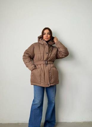 Стильная объемная куртка с поясом в 10-ти цветах! ❄️🍂