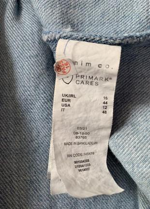 Актуальное джинсовое ярусное платье свободного кроя от primark, l, xl, 2xl3 фото