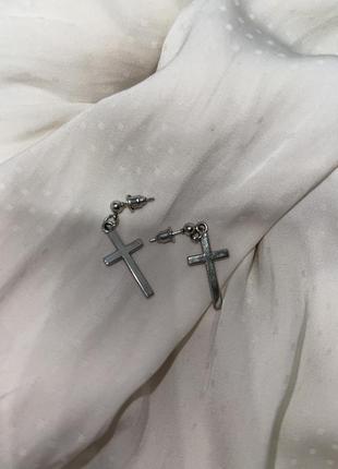 Сережки хрест крест