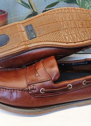 Очень мягкие  легкие  кожаные мокасины" marks & spencer, blue harbour  " оригинал  44,5  р.