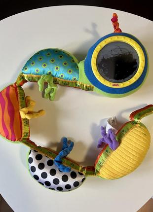 Яркая мягкая гусеница ростомер от fisher price