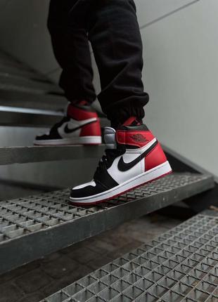 Кроссовки nike jordan 1 retro high satin black toe кроссовки найк