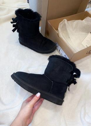 Ugg з бантиками оригінал угги замшеві шкіряні овчина натуральные оригинал с бантиками аґґс