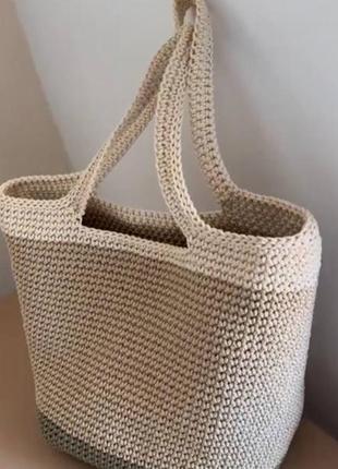 Вязаная сумка шоппер, для ноутбука