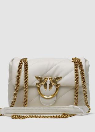 Пинко premium ⭐️ женская шикарная белая стильная сумочка известный бренд жіноча розкішна біла модна сумка