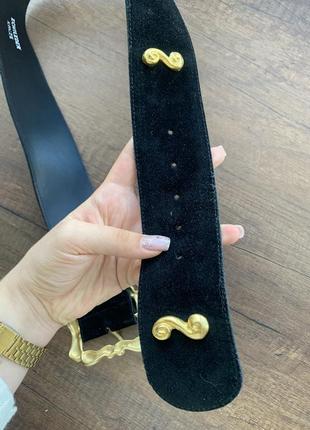 Кожаный ремень винтаж замша ремень женский