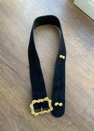 Кожаный ремень винтаж замша ремень женский