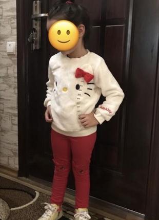 Кофта светр плюшева hello kitty