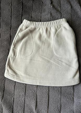 Теплая флисовая юбочка