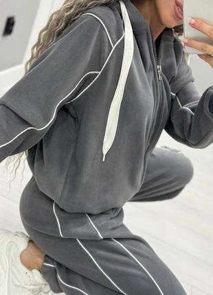 Крутезний дуже гарний теплий костюм преміум якість ♥️ фліс полар 🔥 спортивний костюм , з...