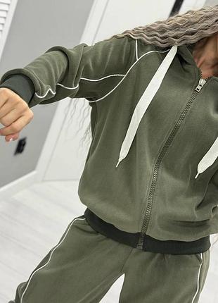 Крутезний дуже гарний теплий костюм преміум якість ♥️ фліс полар 🔥 спортивний костюм , з...