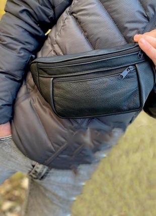 Мужская бананка из натуральной кожи, бананка для мужчин, бананка напоясная сумка,...