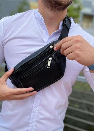 Мужская бананка из натуральной кожи, бананка для мужчин, бананка напоясная сумка,...