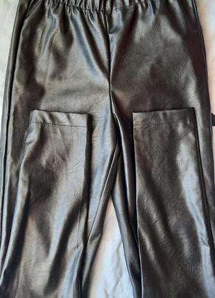 Шкіряні штани, якісні лосіни5 фото