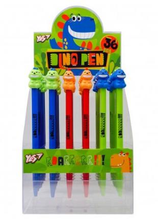 Ручка кулькова "yes" 411949 “dino pen”, 0,7 мм, синя, шт