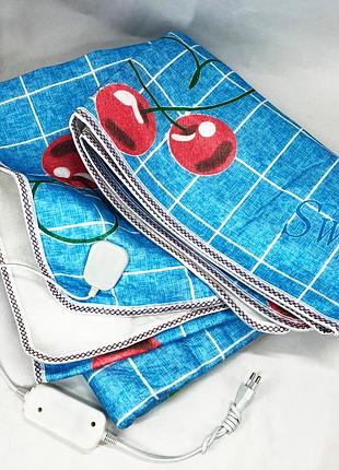 Электропростынь электрическая простынь с подогревом electric blanket 170х150см голубая клетка