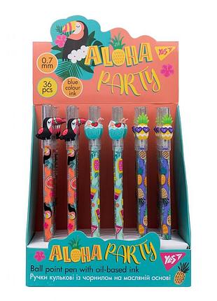 Ручка олійна "yes" 412074 "aloha party", 0,7 мм, синяя, шт