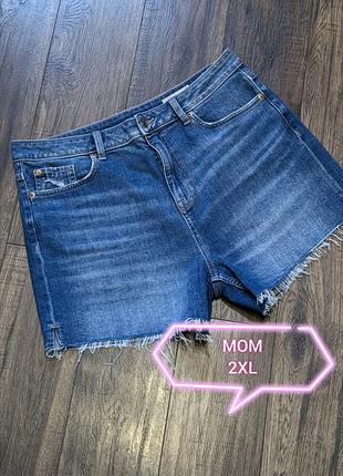 Джинсовые шорты мам мом mom большого размера