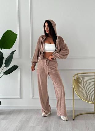 Велюровый спортивный костюм 435 ажур