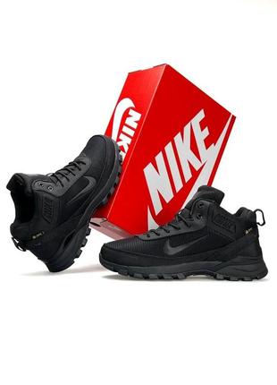 Мужские зимние кроссовки nike rivah gore-tex black fur