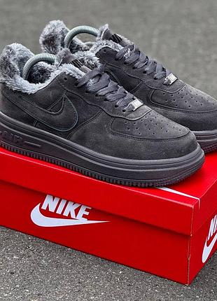 Зимние мужские спортивные кроссовки с мехом nike air force