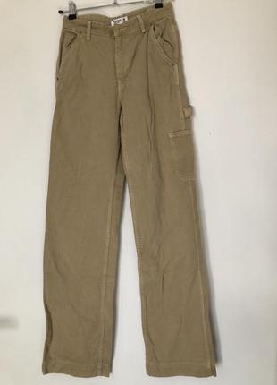 Джинсы карго песочные pull &amp; bear 3