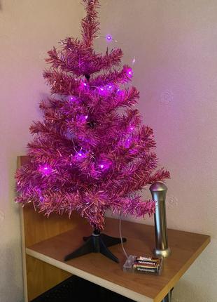 Рожева гламурна новорічна ялинка