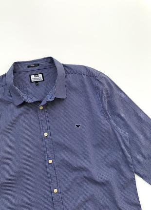Рубашка в клетку weekend offender dove logo bluestart shirt2 фото