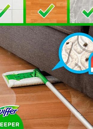 Швабра для сухой и влажной уборки swiffer wet & dry kit (3 влажные салфетки и 8 сухих)