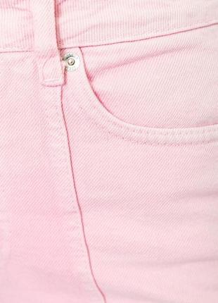 Джинсові шорти жіночі, колір рожевий,3 фото
