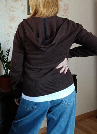 Свитер худи толстовка из шерсти с капюшоном