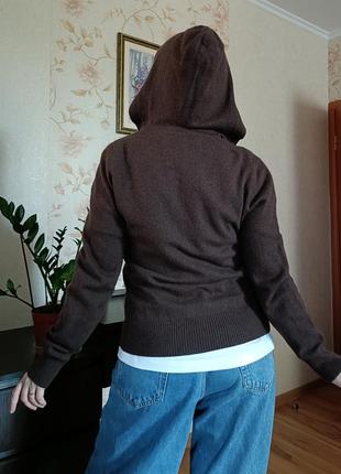 Свитер худи толстовка из шерсти с капюшоном