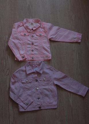 Курточка джинсовая ветровка 98-104 и 104-110 рост розовая для девочки ветровка
