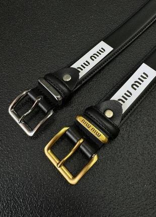 Ремень женский кожаный miu miu