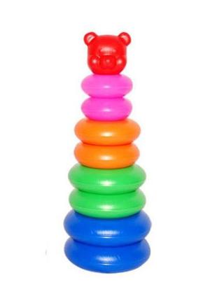 Детская пирамидка сортер мишка №2 06012 пластиковая