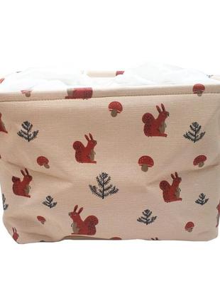 Кошик з бавовни bambi clr619 кошик 35-25-26см білка