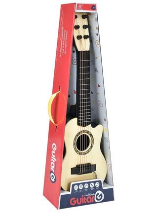Дитяча гітара fan wingda toys 898-28tc 55 см 6 струн, медіатор, бежевий