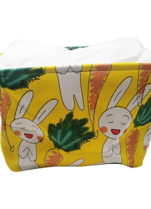 Кошик з бавовни bambi clr619 кошик 35-25-26см зайчик