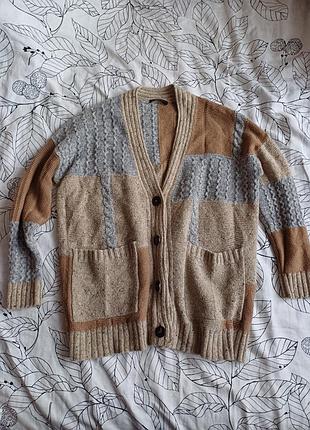 Шерстяной свитерик кардиган оверсайз max mara weekend